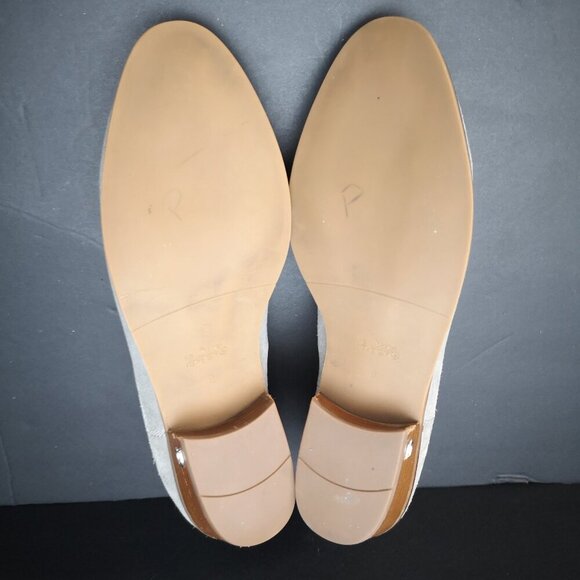 Coach Ladies Size 9 Grey Suede Slip On Brown Block Heel Carter Booties - Picture 7 of 12